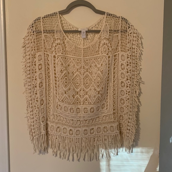 Chico’s 100% Cotton Crochet Top - Picture 1 of 4
